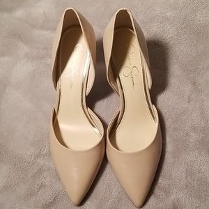 Jessica Simpson cream heels